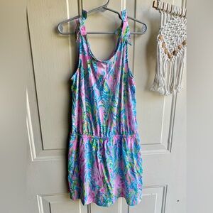 Lilly Pulitzer Dress Girls Size L (8-10) Sundari Romper Unicorn of the Sea